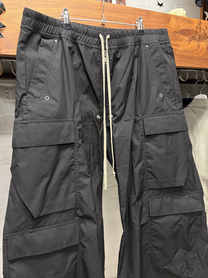 SS2023 Rick Owens Edfu ‘CargoBela’ Black Wide Leg Pants