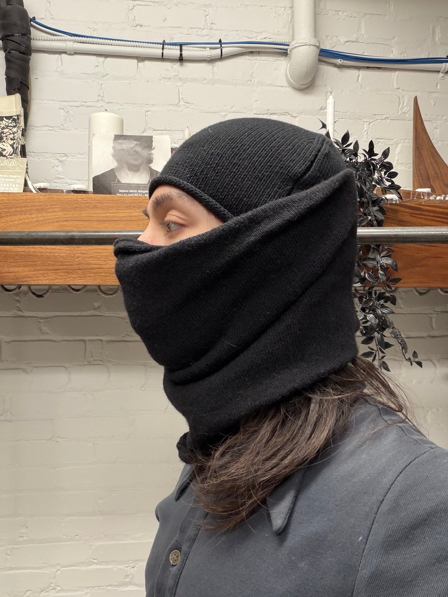 Dior Homme Black Wool Muffler/Neck Guard