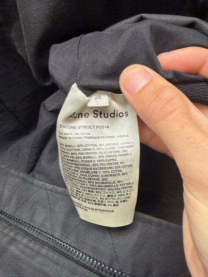 SS2014 Acne Studio  ‘Encore Struct’ Black ‘MA-1’ Bomber Jacket
