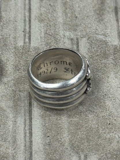 Chrome Hearts Factory Set ‘PAVE Diamond’ 925 Silver Dagger Ring