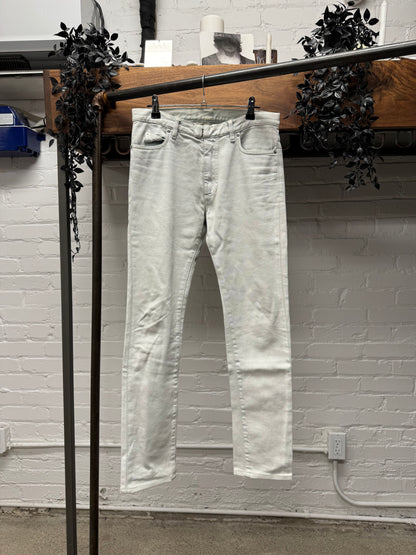Maison Margiela ‘Paint Coated’ White Skinny Denim