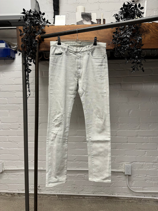 Maison Margiela ‘Paint Coated’ White Skinny Denim