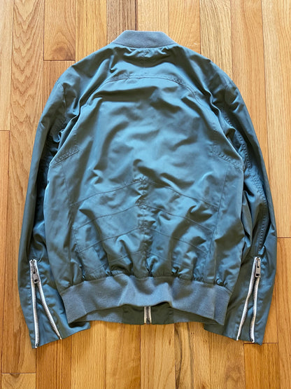 2000’s Gucci by Tom Ford Five Zip ‘Beach Blue’ Silk Bomber Jacket
