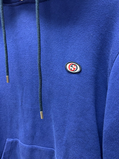 Gucci ‘GG Interlock Logo’ Blue Striped Detail Hoodie