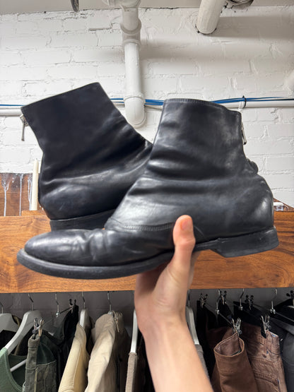 Guidi 988 Calf Leather ‘Back-Zip Low Heel Boots