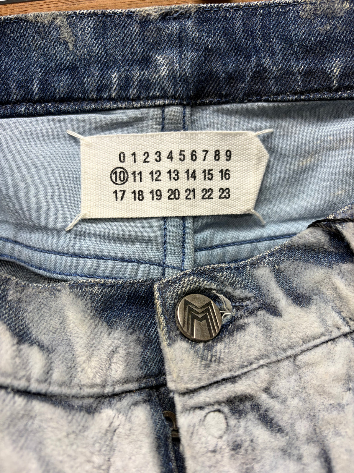 Maison Margiela ‘Paint Coated’ White Skinny Jeans