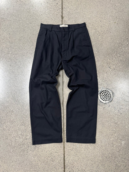 SS2020 Marni Black Straight Leg Cotton Trousers