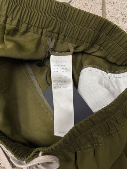 AW2018 Rick Owens Sisyphus ‘Dirty Green’ Drop Crotch Pod Shorts