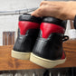 Saint Laurent SL/01 Court Red/Black Leather High Top Sneakers