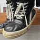 Chrome Hearts x Rick Owens Geobasket Black/White Leather High Top Sneakers