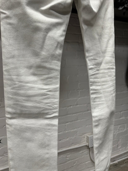 Maison Margiela ‘Paint Coated’ White Skinny Denim
