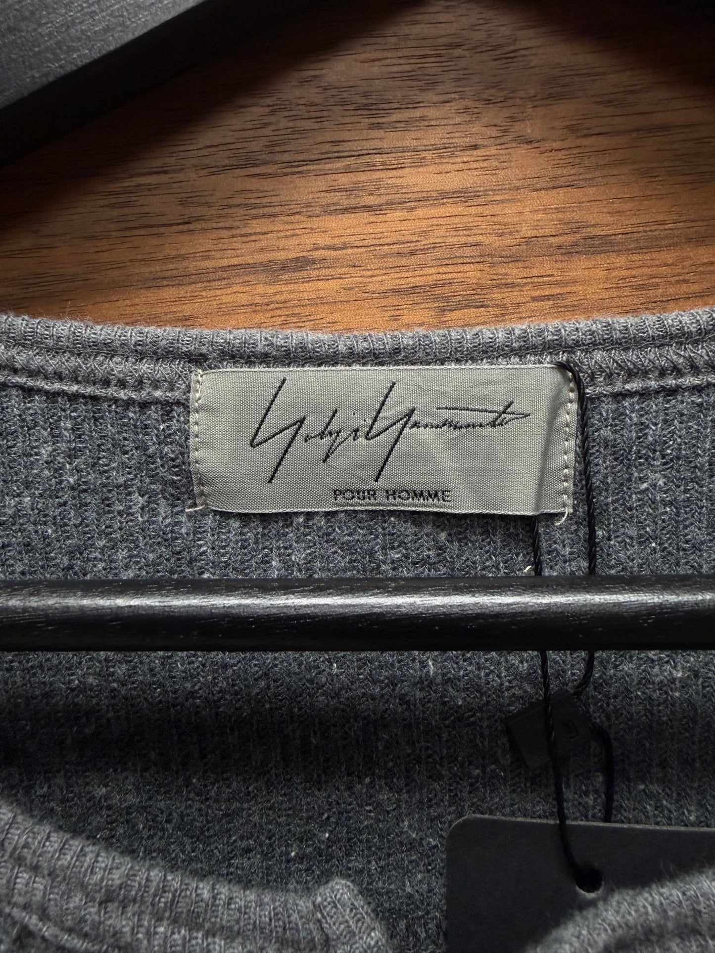 Yohji Yamamoto Pour Homme Thermal ‘Henley’ Assorted Button Long Sleeve Shirt