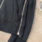 Balmain ‘Side-Zip’ Black Cotton Zip-Up Hoodie