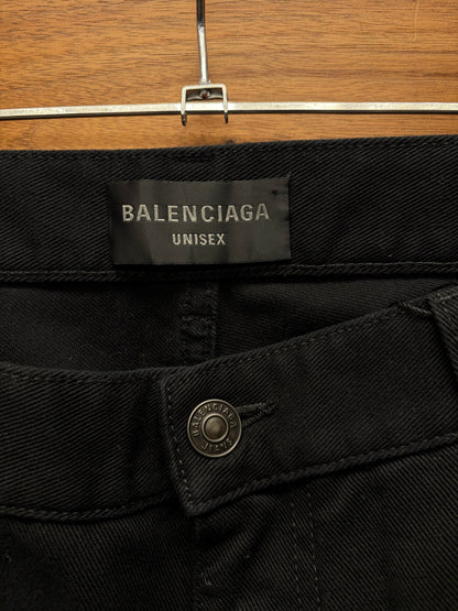 2022 Balenciaga Black Bootcut/Straight Leg Denim