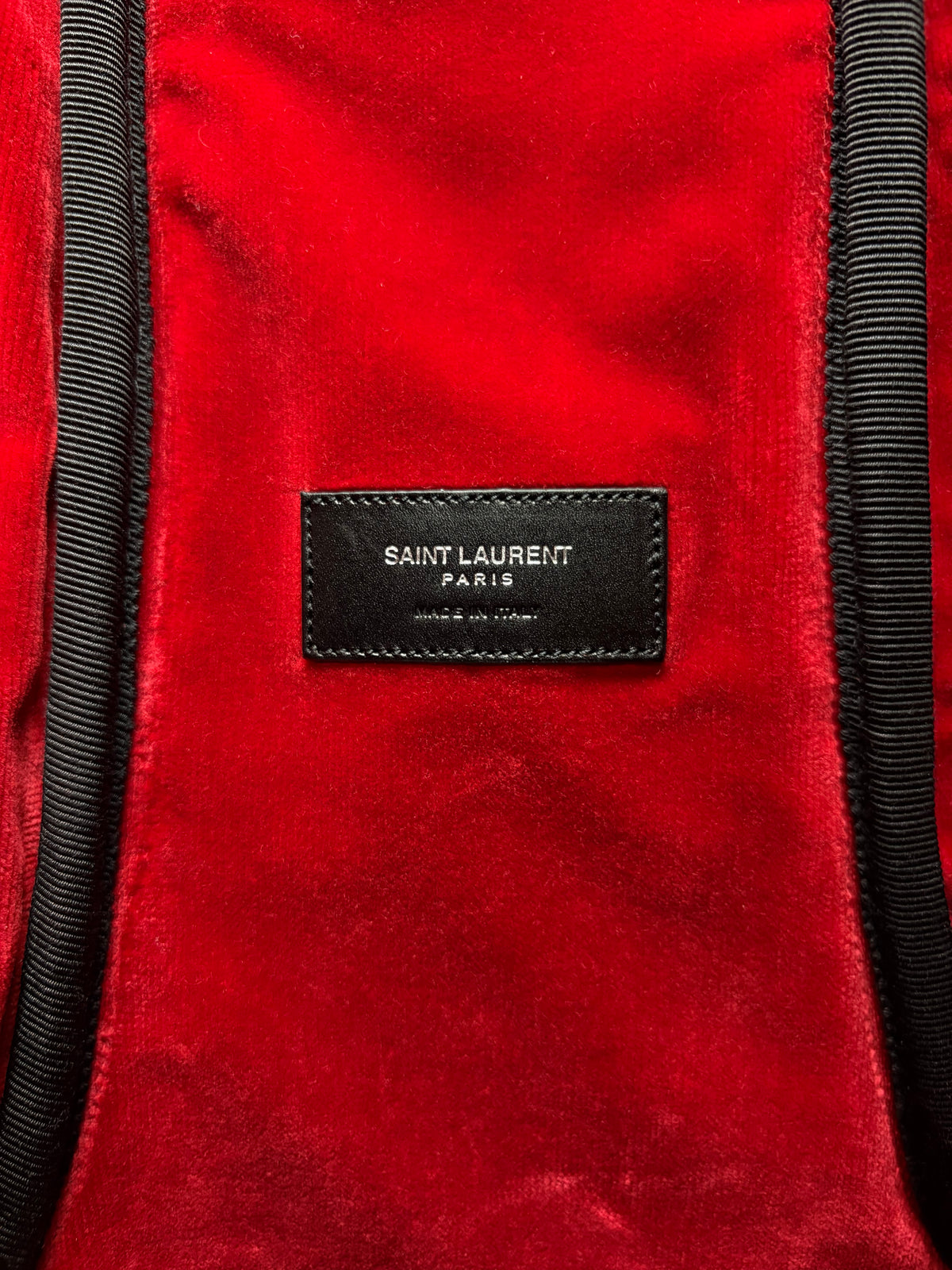 AW2016 Saint Laurent Crystal Embellished Black Velvet Guitar Case Bag