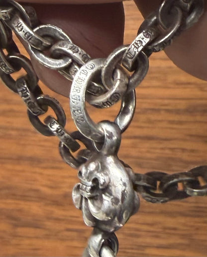 Chrome Hearts Fleur de Lis ‘Double Bail’ 925 Silver Stacked Pendant
