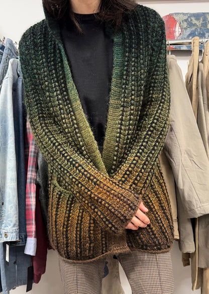 AW2020 Saint Laurent ‘Baja’ Gradient Mohair Knit Hoodie