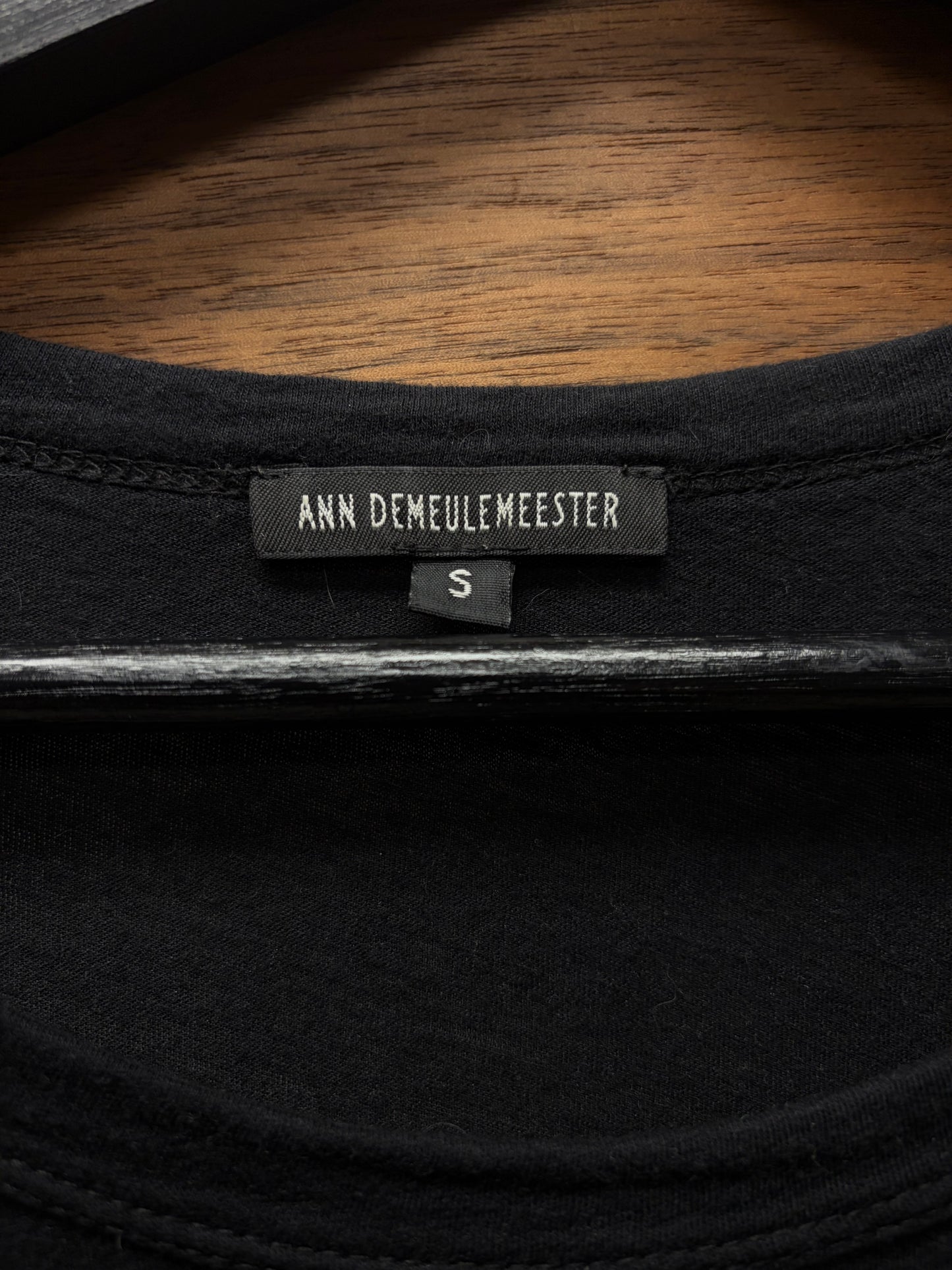 Ann Demeulemeester ‘Je Ris’ Black/White Script T-Shirt