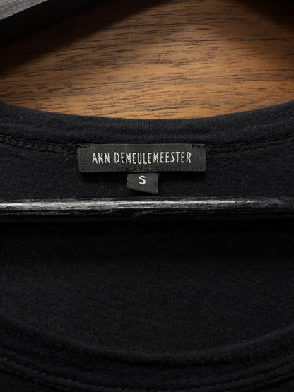 Ann Demeulemeester ‘Je Ris’ Black/White Script T-Shirt