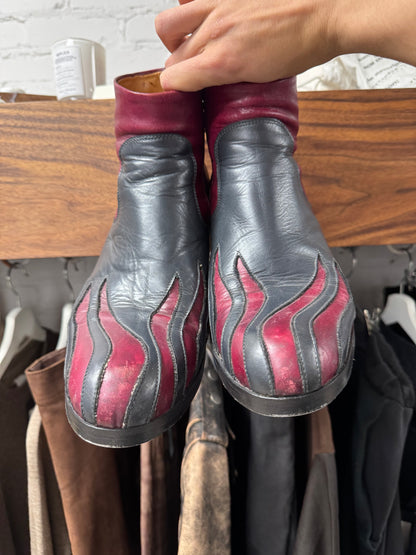 AW2007 Maison Martin Margiela ‘Flame’ Cuban Heel Leather Boots