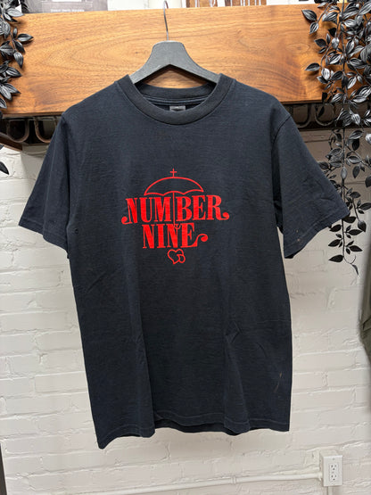 Number (N)ine ‘Umbrella Cross’ Black/Red Graphic T-Shirt