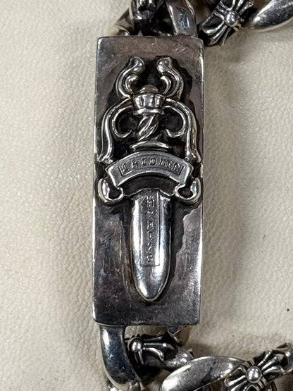 Chrome Hearts ‘Extra Fancy Link’ Dagger Box ID 925 Silver Lobster Clasp Bracelet