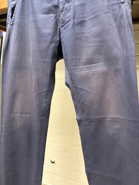 Maison Margiela Sun-Faded Workwear Blue Straight Leg Pants