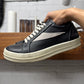 Rick Owens ‘Mainline’ Black Leather ‘Vans’ Low Top Sneakers