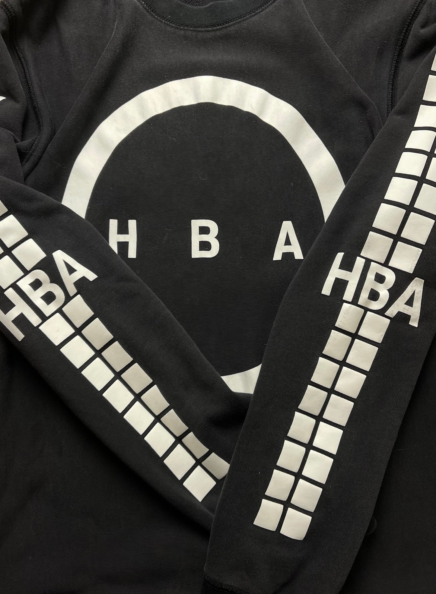 Hood by Air HBA Grid Logo Black Sweatshirt