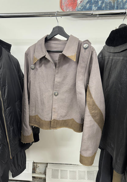 002 Alexander Maxamenko Twill/Waxed Canvas ‘Harness’ Jacket