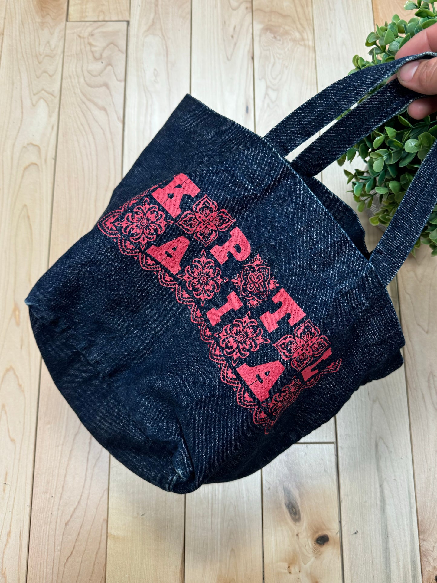 Kapital Red ‘Paisley Logo’ Denim Tote Bag