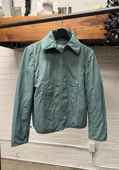 Vintage Miu Miu ‘Uniform Blue’ Cinch Adjustable Zip-Up Jacket