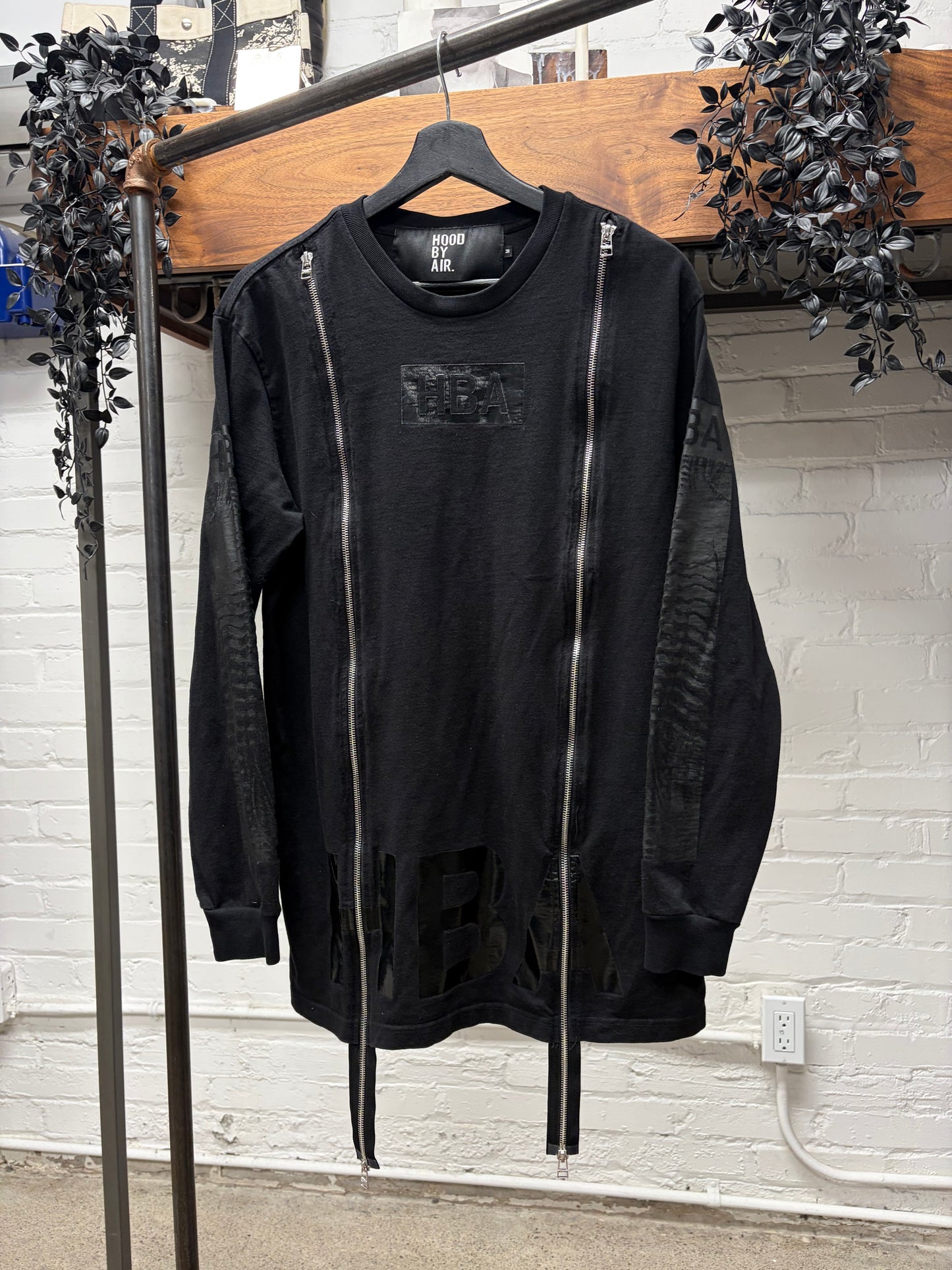 Hood by Air Extended ‘Zipper Track’ Long Sleeve Shirt