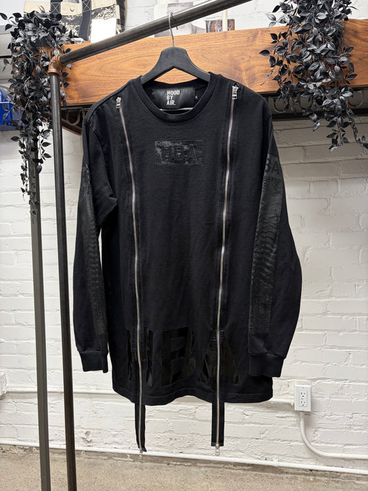 Hood by Air Extended ‘Zipper Track’ Long Sleeve Shirt