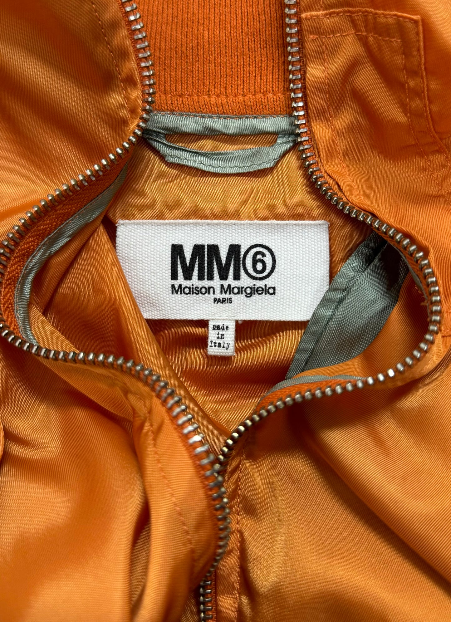 SS2016 Maison Margiela Orange Nylon MA-1 Bomber Jacket