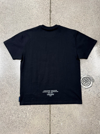 Anonymous Club Rhinestone ‘Club De Couture’ Black Oversized T-Shirt