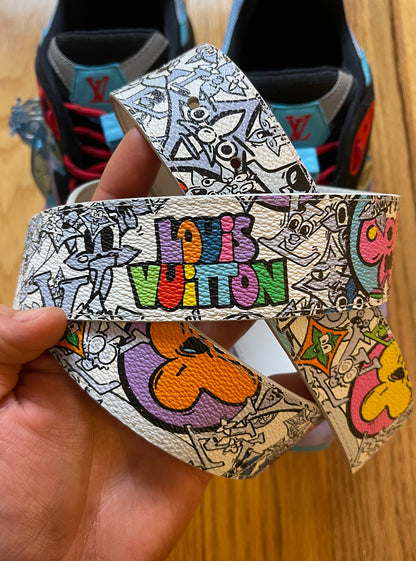 SS2023 Louis Vuitton ‘Caricature Cartoon’ Graffiti Logo Belt