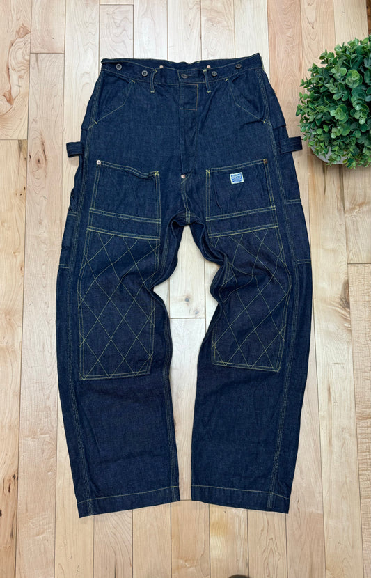 Kapital Double Knee Quilted Carpenter Denim