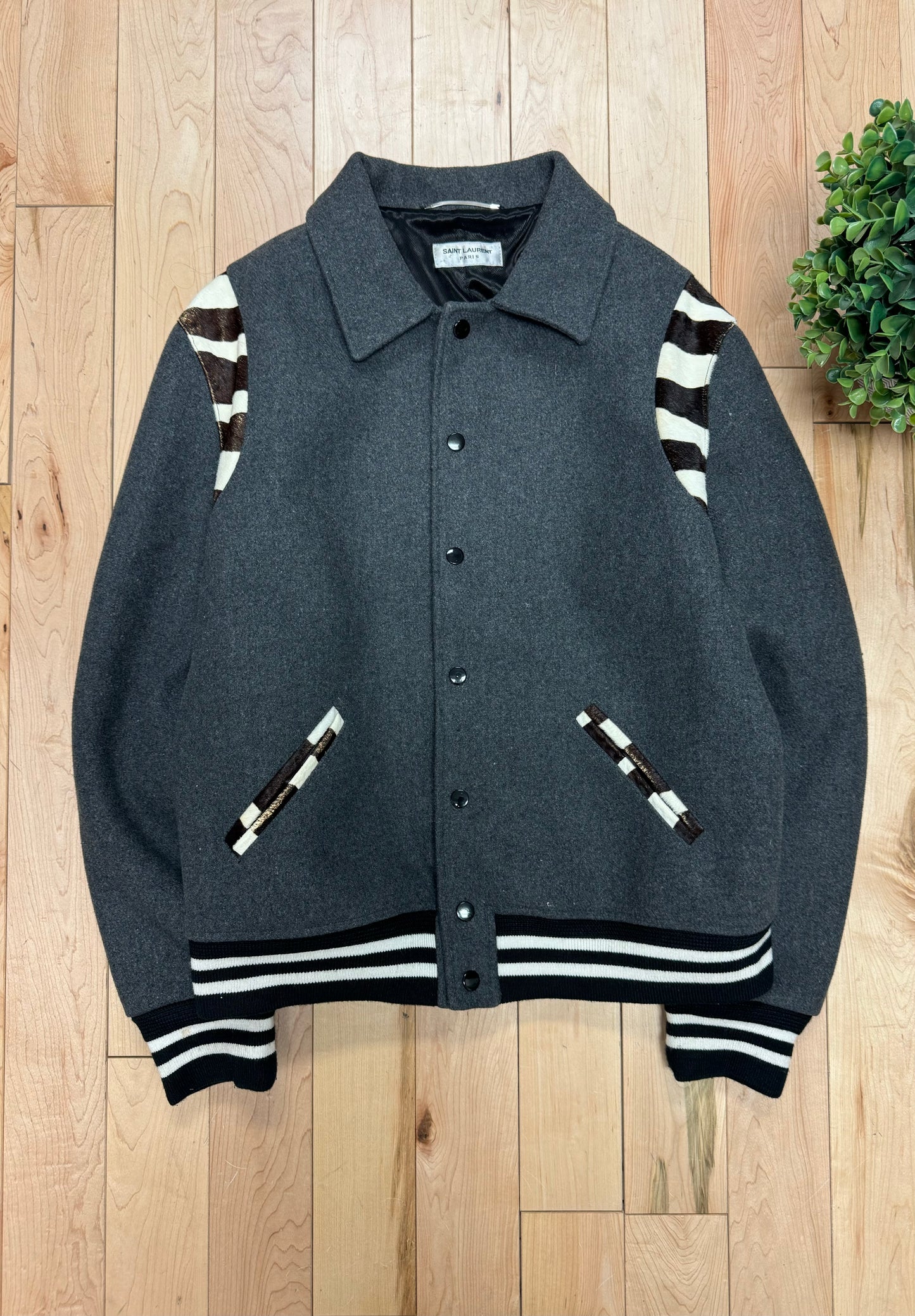 AW2014 Saint Laurent ‘Zebra’ Ponyhair Teddy Jacket