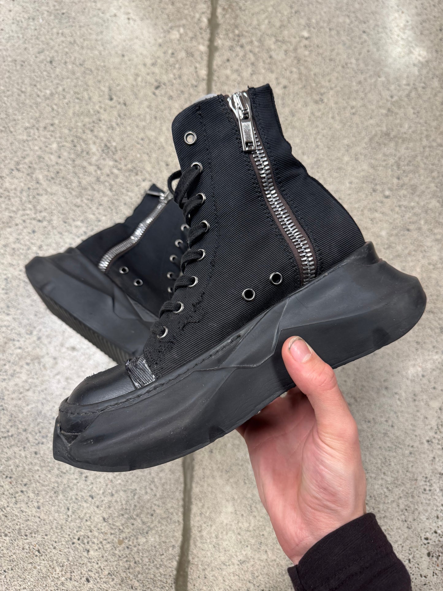 Rick Owens Abstract Sole ‘Mummy’ High Top Sneakers