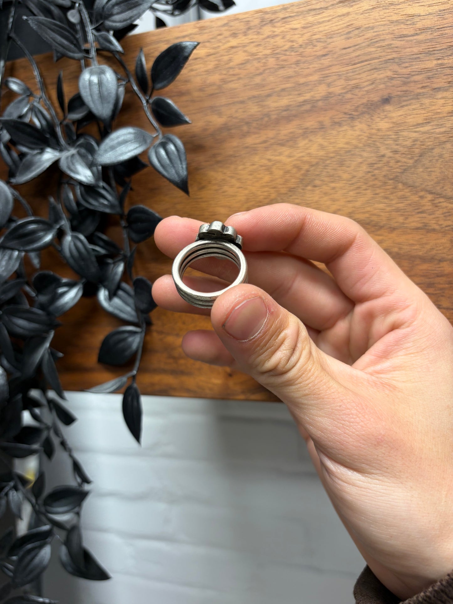 Number (N)ine x Jam Home Made ‘Studded’ Solid 925 Silver Ring