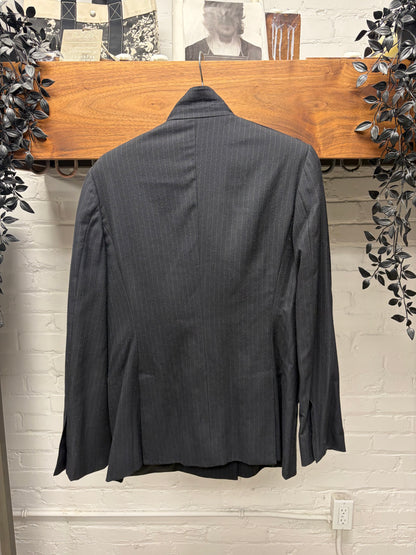 Vintage Gucci by Tom Ford High Neck Cotton Pinstripe Blazer/Straight Jacket