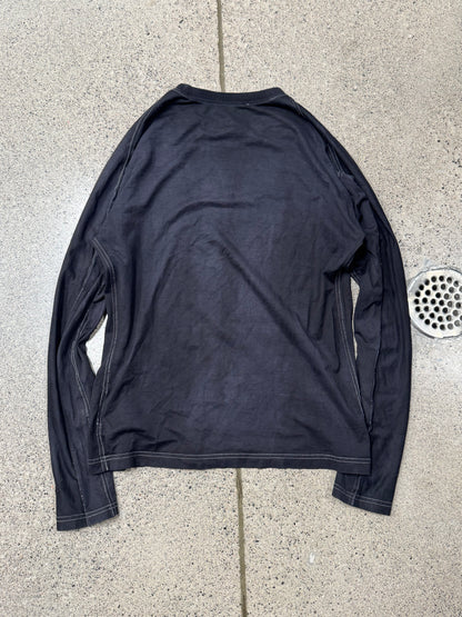 2000s Y-3 Yohji Yamamoto x Adidas Contrast Stitch Long Sleeve Shirt