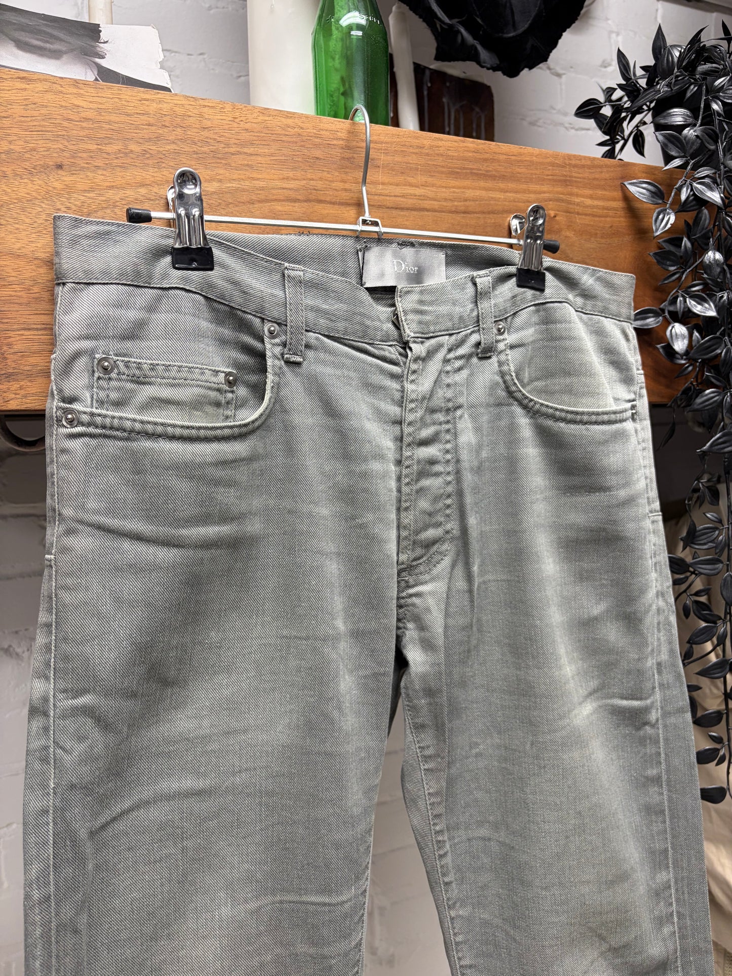 Dior Homme Washed Grey Skinny Jeans