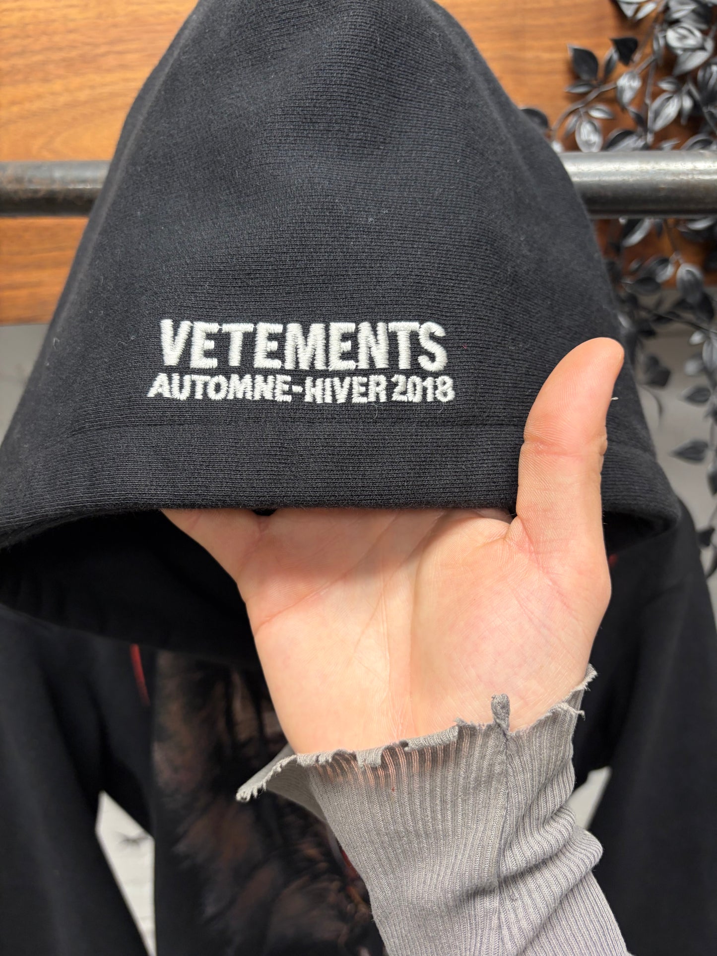 AW2018 Vetements ‘Misplaced Skull’ Hoodie