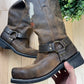 Harley Davidson Brown Leather Harness Boots