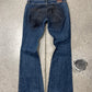 90s W&LT by Walter Van Beirendonck ‘Velour Strip’ Flared Denim