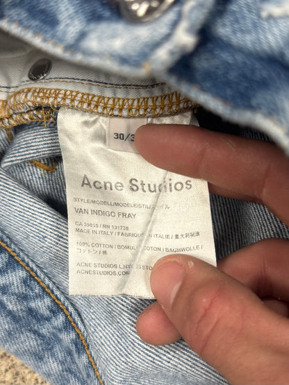 Acne Studios Frayed Blue Slim/Skinny Jeans