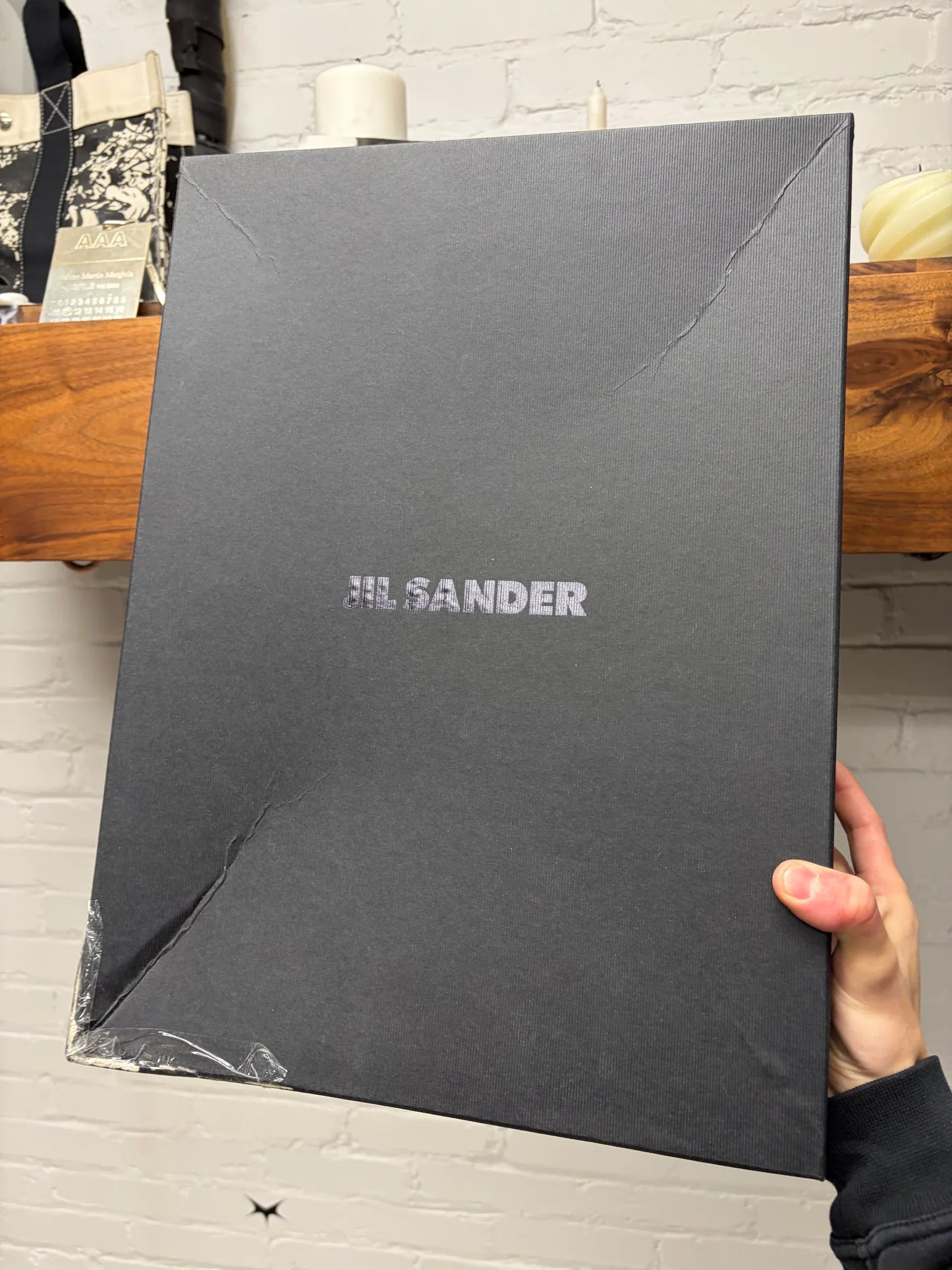 Jil Sander ‘Front Zip’ Cream White Leather Vibram Sole Hiking Boots