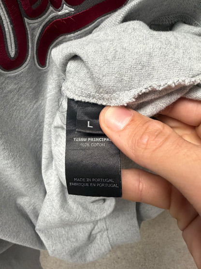 SS2018 Vetements ‘Baseball Logo’ Embroidered Red/Grey Sweatshirt